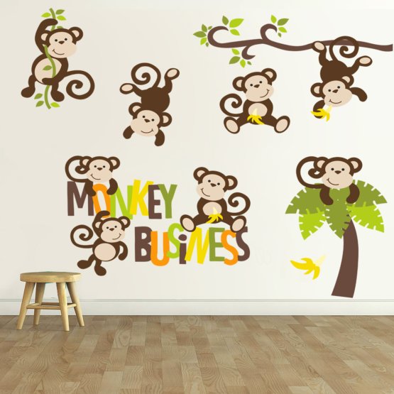 Dekoracja na ścianę - Monkey bussines