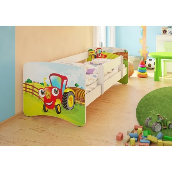Łóżko dla dziecka z barierką - Traktor