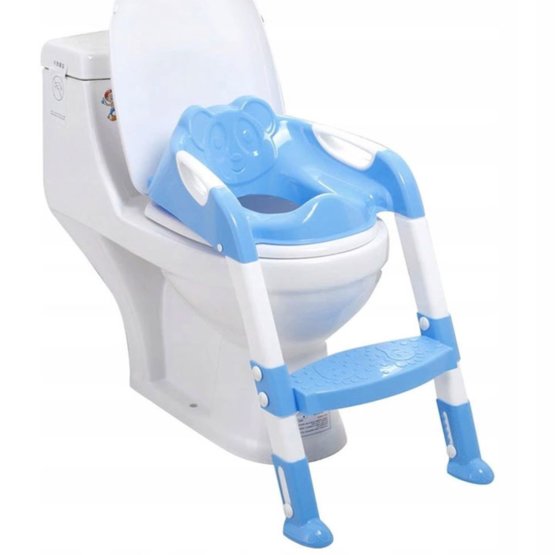 Krzesło i schody do toalety - niebieskie