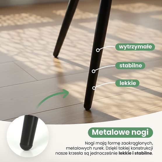 4x Tapicerowane krzesło z kwadratowym pikowaniem Jasnoszary LUXANO Czarne nogi tkanina Lumos