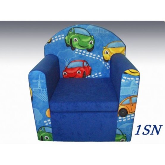 Fotel dla dziecka Auta niebieski
