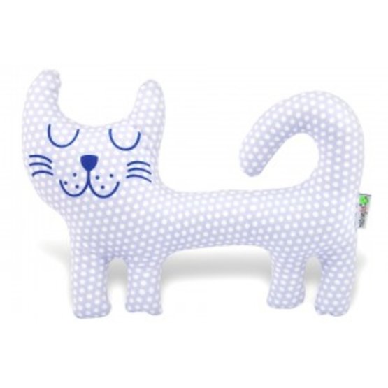 Zabawka tekstylna – Biały kotek w groszki