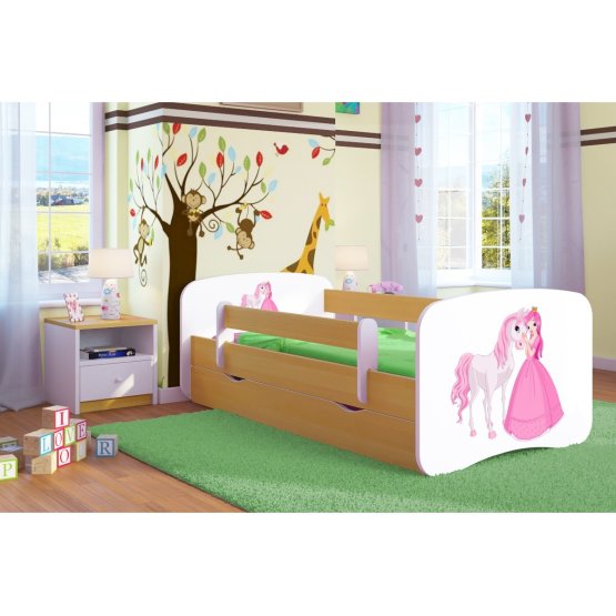 Dziecięca łóżko z bariera Ourbaby - Księżniczka z konik