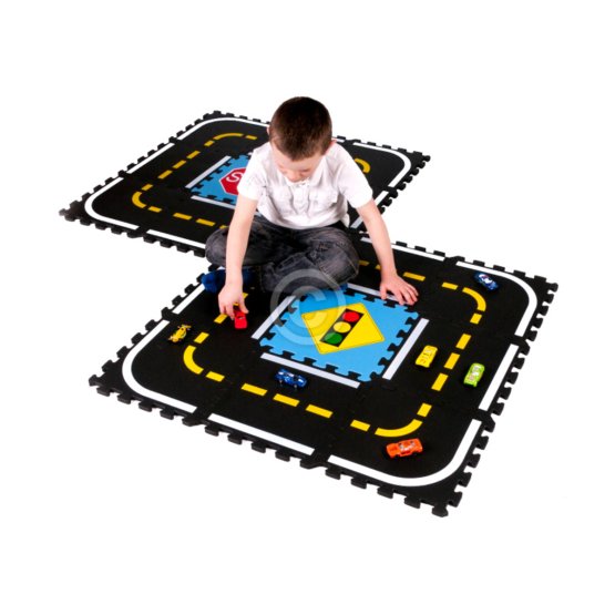 Dziecięcy dywan puzzle śledzić