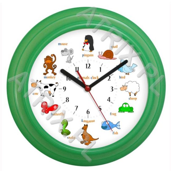 Zegar dla dzieci Zwierzątka