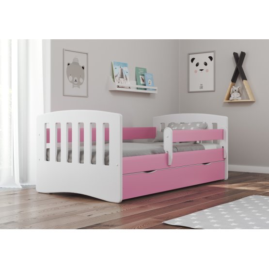 Łóżko dla dziecka Classic - różowe