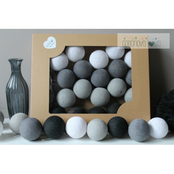 Cotton balls - grafitowe