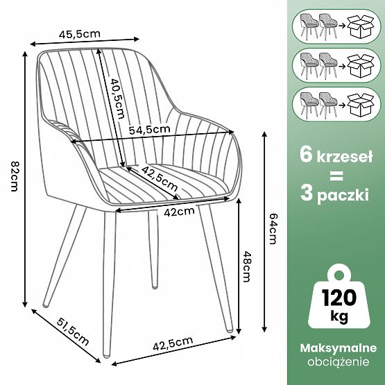 6x Aksamitne tapicerowane krzesło z przeszyciami Butelkowa Zieleń FLORENCE Czarne nogi