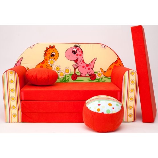 Sofa dla dzieci Dinozaury