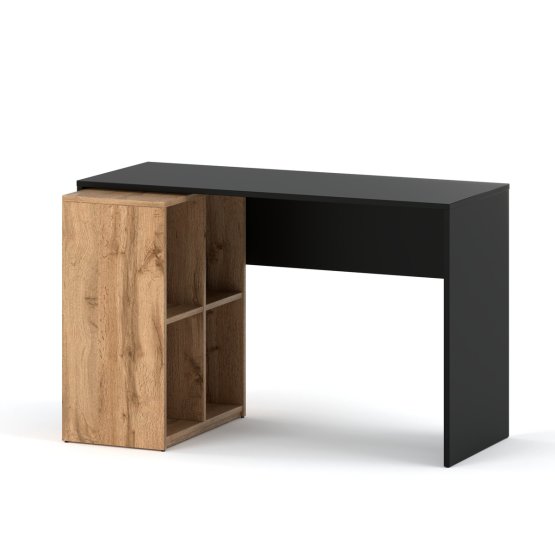 Czarne biurko z półką Czarny