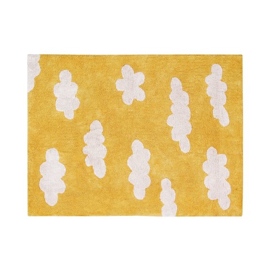 Dywan dziecięcy bawełniany - Clouds Mustard