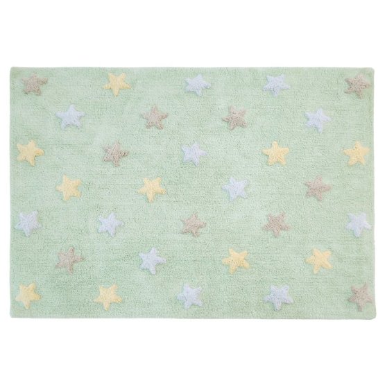 Dywan dziecięcy z gwiazdami Tricolor Stars - Soft Mint