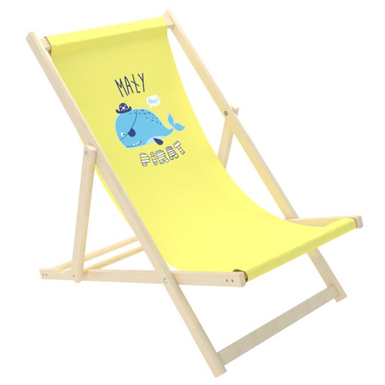 Krzesło plażowe z wielorybami