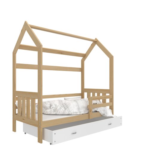 Dziecięca łóżko dom Filip - naturalny biały