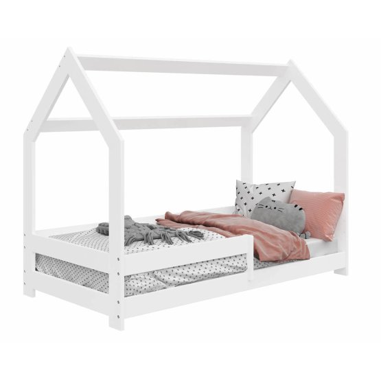 Łóżko domek Laura z barierką 160 x 80 cm - białe