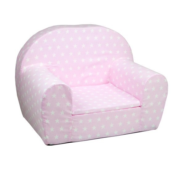 Dziecięce krzesełko Gwiazdy - różowo-biały