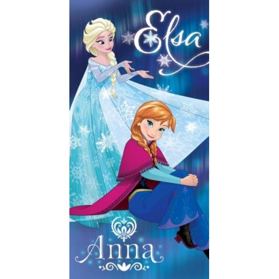 Dziecięca ręcznik Frozen - Elsa i Anna