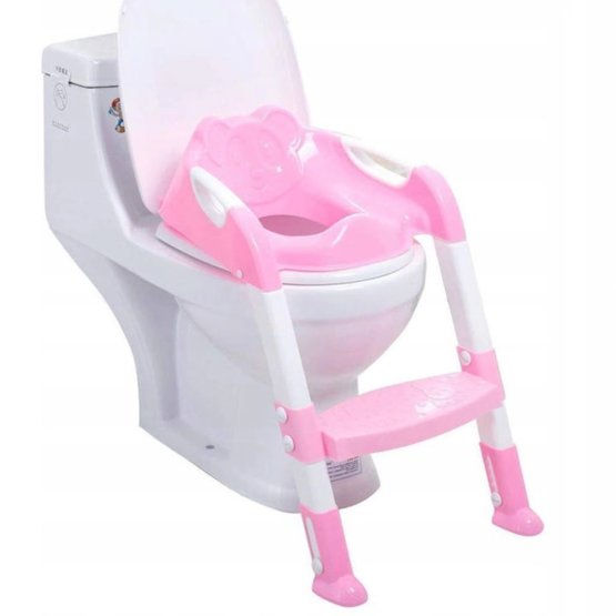 Krzesło i schody do toalety - różowe