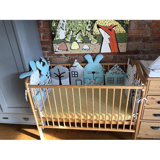 Baby Dream - Modularna kominka do łóżeczka - szaro-niebieska