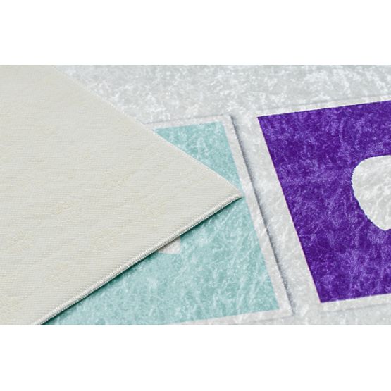 BAMBINO 1075 dywanik do mycia skok, liczby dla dzieci antypoślizgowy - zielony