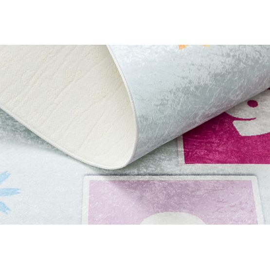 BAMBINO 1075 dywanik do mycia skok, liczby dla dzieci antypoślizgowy - zielony