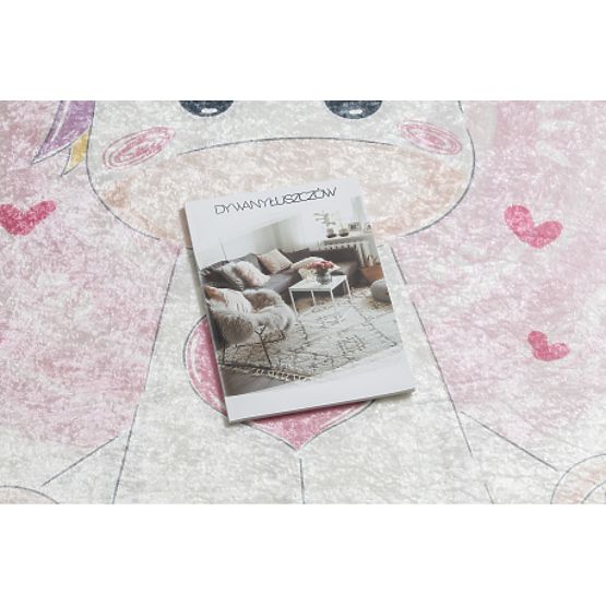 BAMBINO 1128 dywanik myjący Jednorożec dla dzieci antypoślizgowy - kremowy