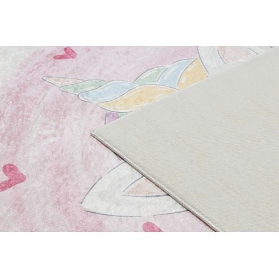 BAMBINO 1128 dywanik myjący Jednorożec dla dzieci antypoślizgowy - kremowy