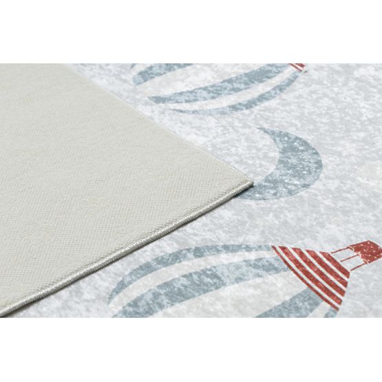 BAMBINO 1349 dywanik myjący Baloniki, chmury dla dzieci antypoślizgowy - szary