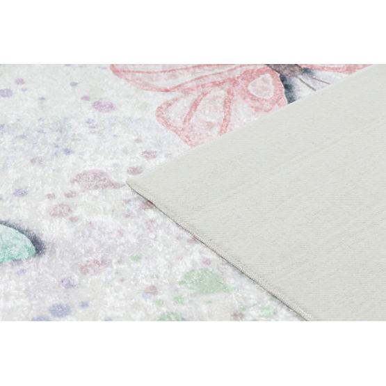 BAMBINO 1610 dywanik myjący Motyle dla dzieci antypoślizgowy - kremowy