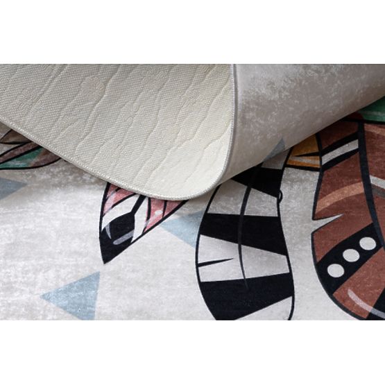 BAMBINO 1960 dywanik myjący Tygr, Indianin dla dzieci antypoślizgowy - biały