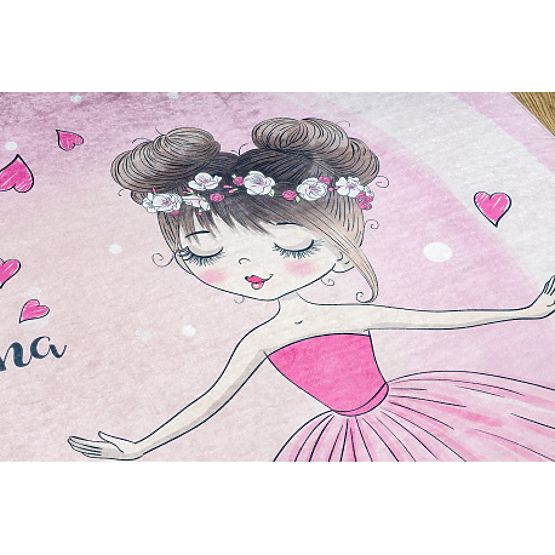 BAMBINO 2161 myjka dywanik Baletnica, kotek dla dzieci antypoślizgowy - różowy