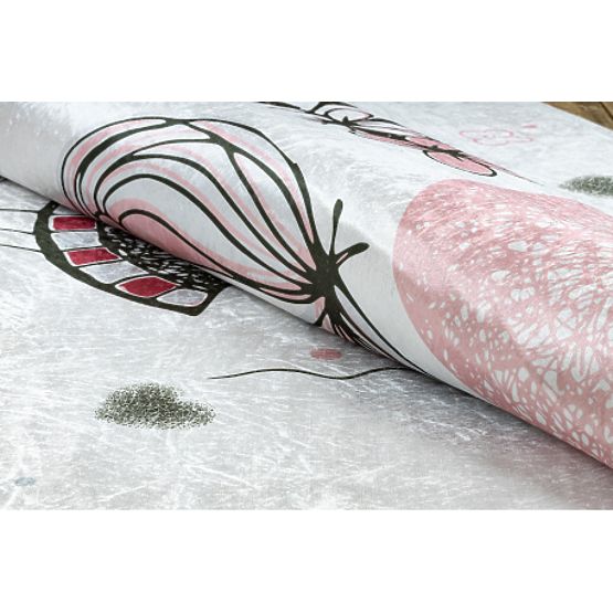 BAMBINO 2644 dywanik myjący Dziewczynka, jednorożec dla dzieci antypoślizgowy - biały / różowy