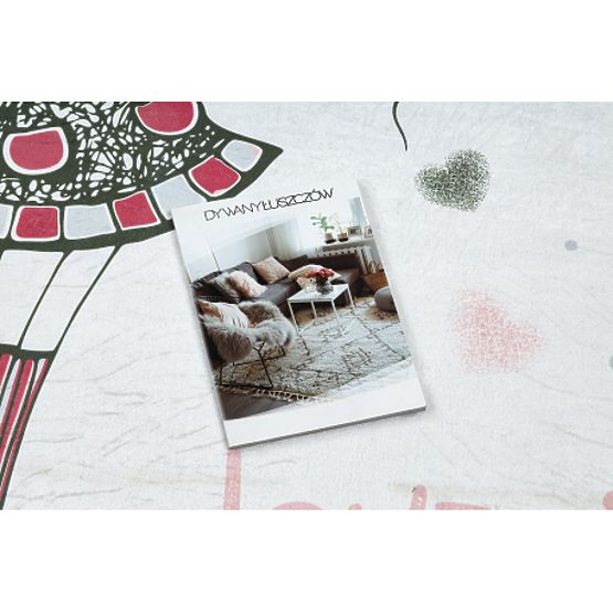 BAMBINO 2644 dywanik myjący Dziewczynka, jednorożec dla dzieci antypoślizgowy - biały / różowy