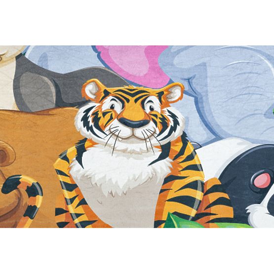 BAMBINO 2651 dywanik myjący Zwierzęta, dżungla dla dzieci antypoślizgowy - zielony / brązowy