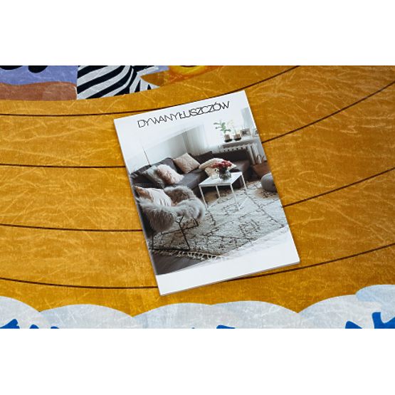 BAMBINO 2685 dywanik do mycia Zwierzęta, Statek dla dzieci antypoślizgowy - niebieski / brązowy