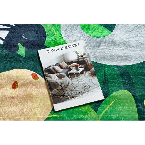 BAMBINO 2705 dywanik do mycia Zwierzęta, Afryka dla dzieci antypoślizgowy - zielony / brązowy