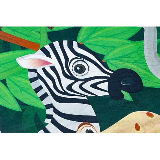 BAMBINO 2705 dywanik do mycia Zwierzęta, Afryka dla dzieci antypoślizgowy - zielony / brązowy