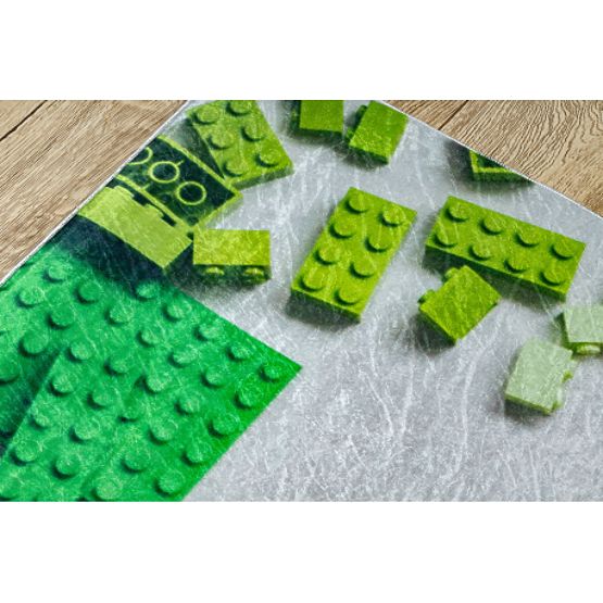 BAMBINO 38480 dywanik myjący Klocki dla dzieci antypoślizgowy - szary / żółty