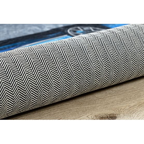 BAMBINO 41730 dywanik myjący Auto, wyścig dla dzieci antypoślizgowy - szary / niebieski