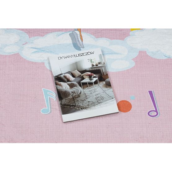 BAMBINO 41870 dywanik myjący Baletnica, tęcza dla dzieci antypoślizgowy - różowy