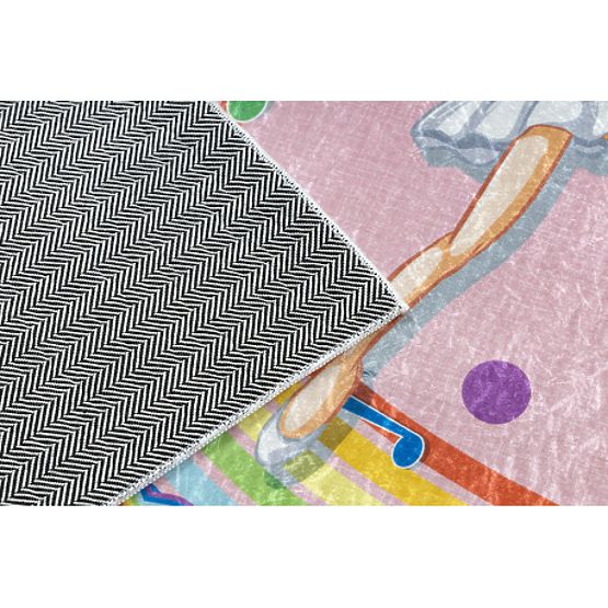 BAMBINO 41870 dywanik myjący Baletnica, tęcza dla dzieci antypoślizgowy - różowy