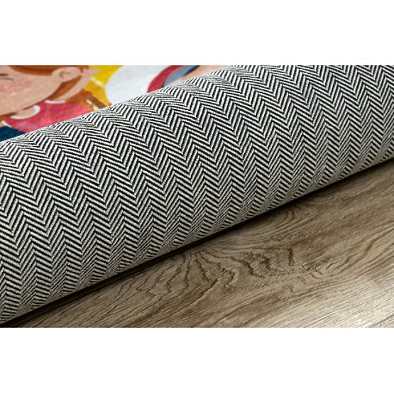 BAMBINO 42810 dywanik myjący Rakieta, planety dla dzieci antypoślizgowy - niebieski / brązowy