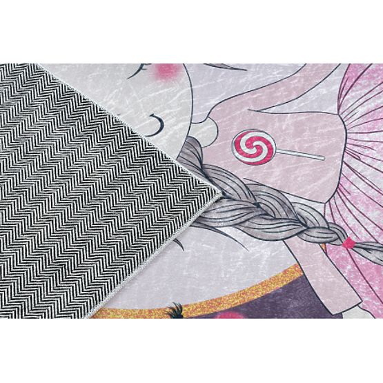 BAMBINO 48060 dywanik kąpielowy Księżniczka, gwiazdy dla dzieci antypoślizgowy - różowy