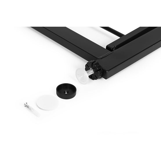 Barierka bezpieczeństwa 74-105 cm na schody i drzwi, stal, dodatkowe panele, czarna ECOTOYS