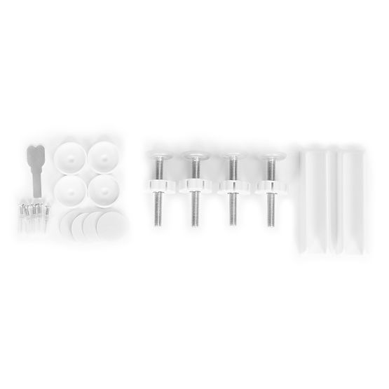 Barierka bezpieczeństwa 74-105 cm na schody i drzwi stalowe panele dodatkowe biała ECOTOYS