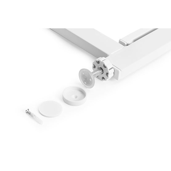 Barierka bezpieczeństwa 74-105 cm na schody i drzwi stalowe panele dodatkowe biała ECOTOYS