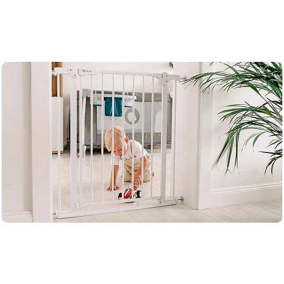 Barierka zabezpieczająca drzwi/schody - szara