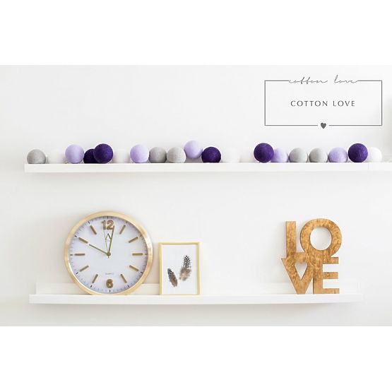 Bawełna świecący LED piłki Cotton Balls - fioletowy