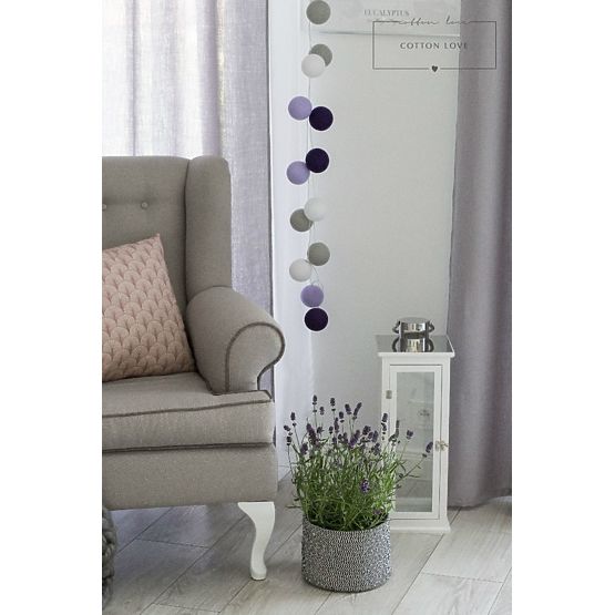 Bawełna świecący LED piłki Cotton Balls - fioletowy