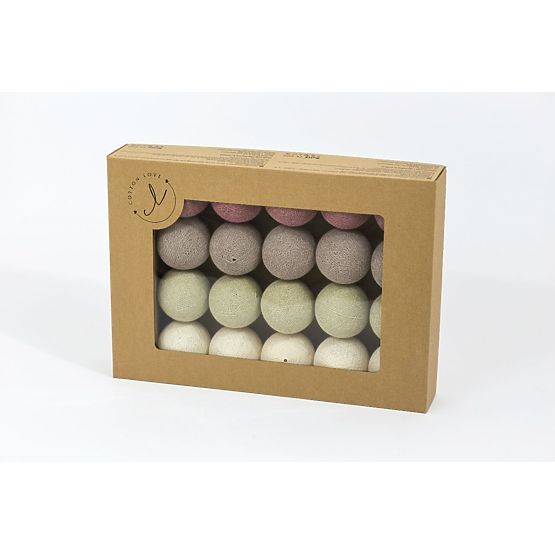 Bawełna świecący LED piłki Cotton Balls - latte rose